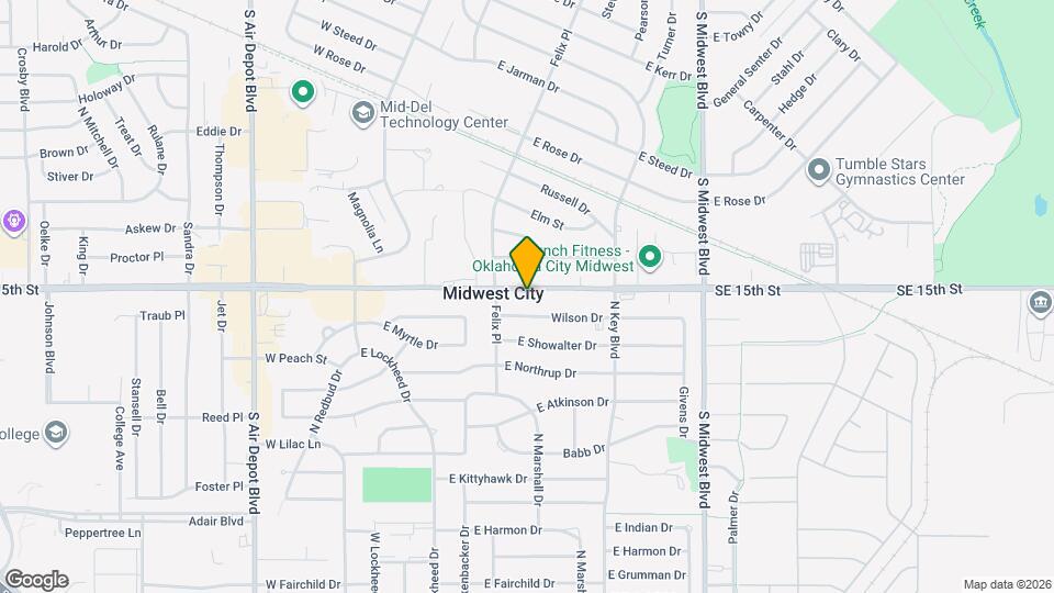 7312 SE 15th St Map and Location Details