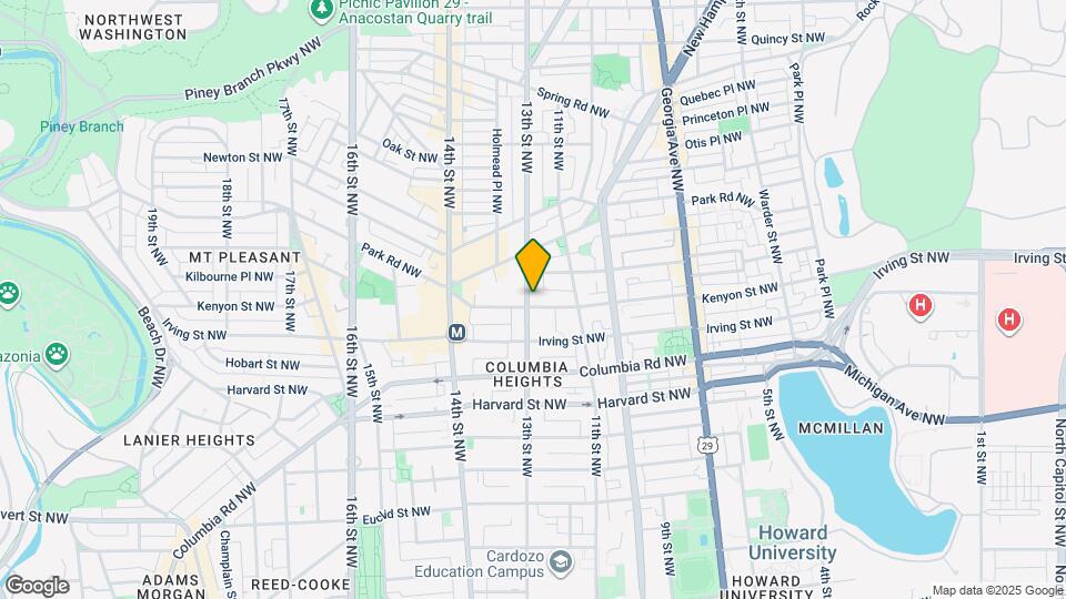 1249 Kenyon St NW Mapa y Detalles de la Ubicación