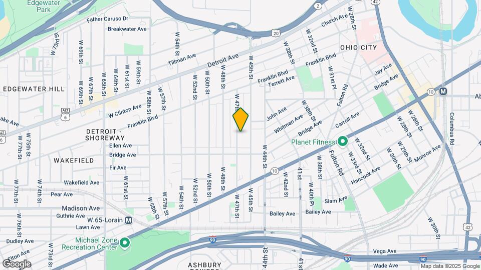 1873 W 47th St Map and Location Details