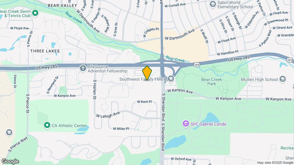 3613 S Sheridan Blvd Map and Location Details