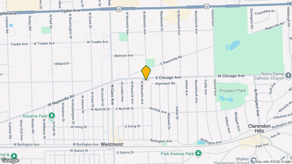 281 N Wilmette Ave Map and Location Details