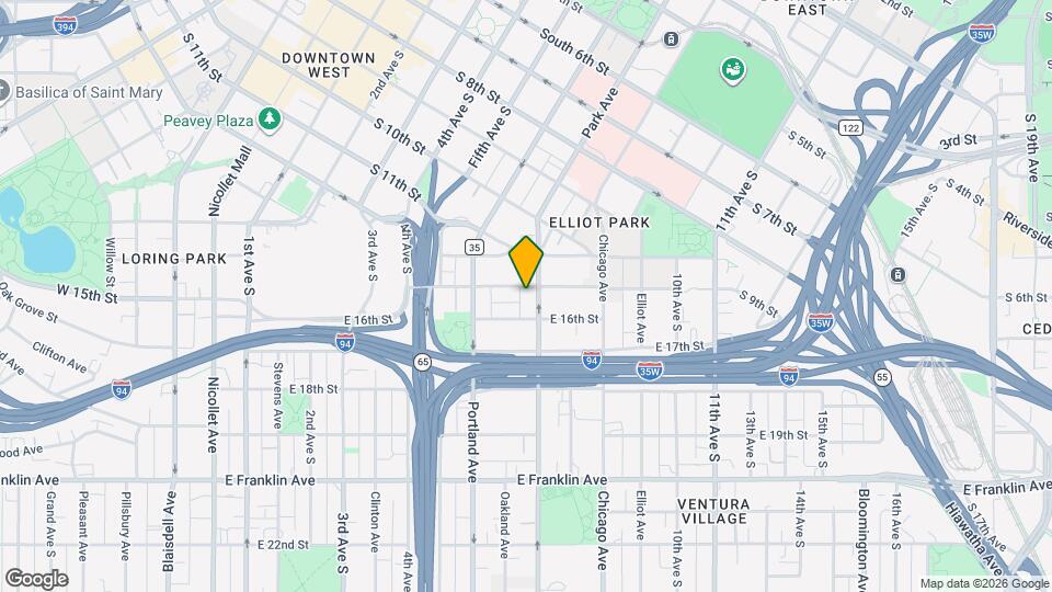 1506 Park Ave Map and Location Details