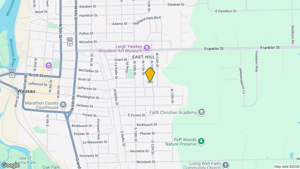 1112 Jefferson St Map and Location Details