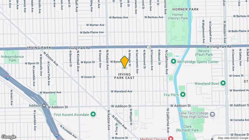 3827 N Albany Ave Map and Location Details