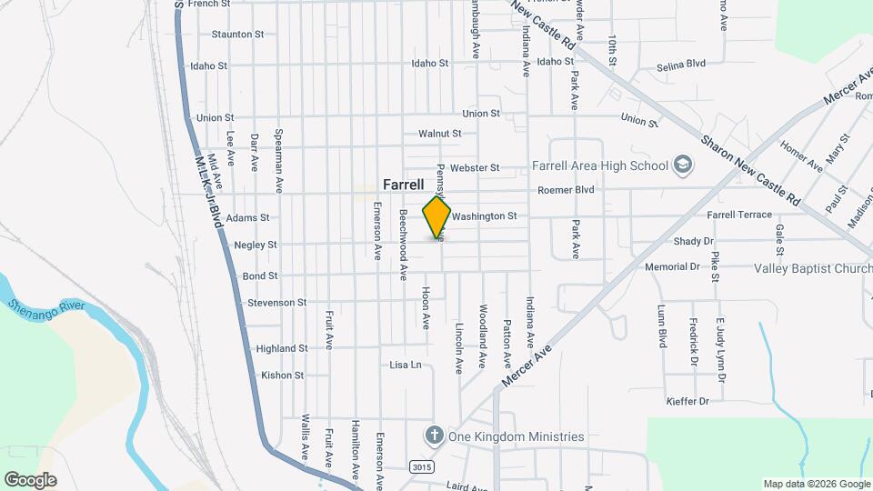1023 Negley St Map and Location Details