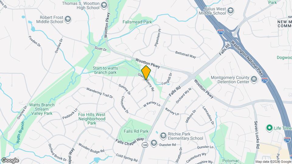 1726 Glastonberry Rd Map and Location Details