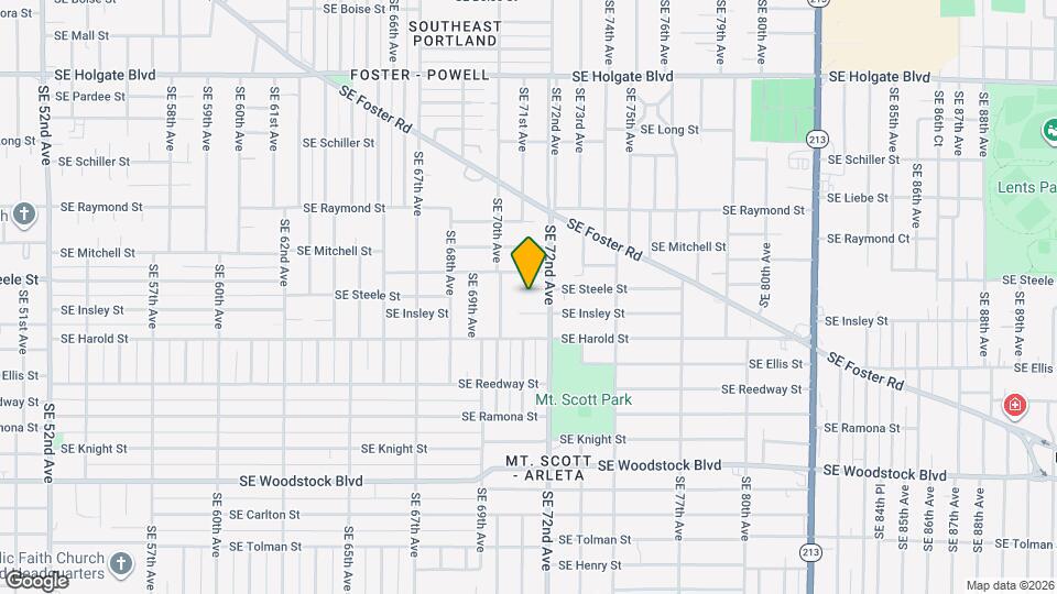 7116 SE Steele St Map and Location Details
