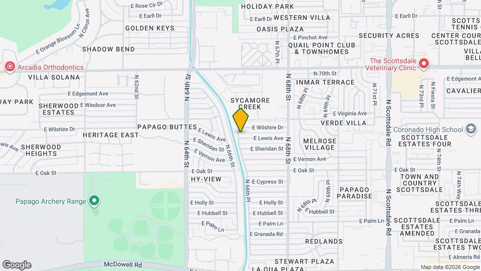 6602 E Lewis Ave Map and Location Details