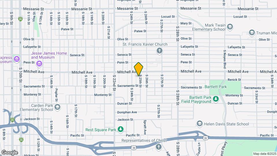 1320 S 25th St Map and Location Details