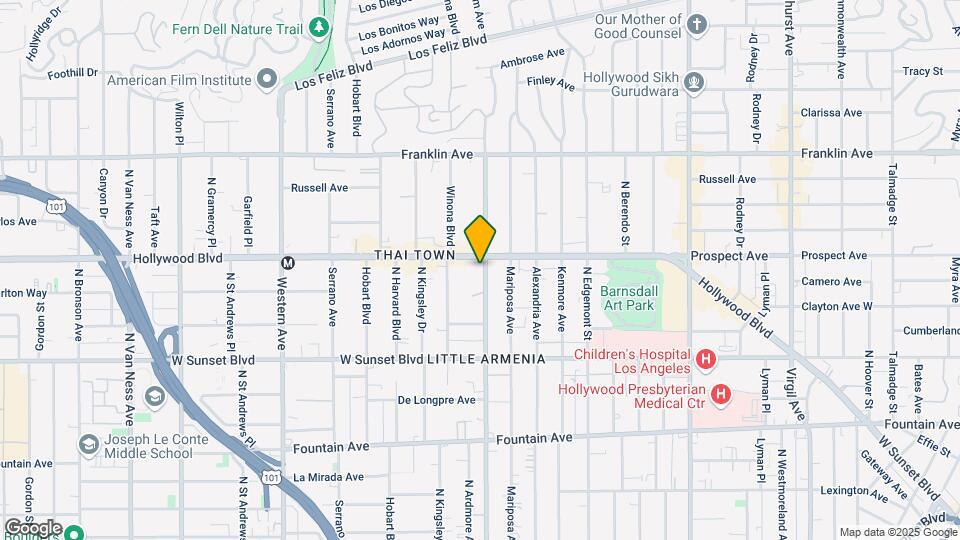 1655-1657 N Normandi Ave Map and Location Details