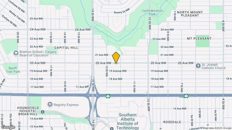 1313 20 Av NW Map and Location Details