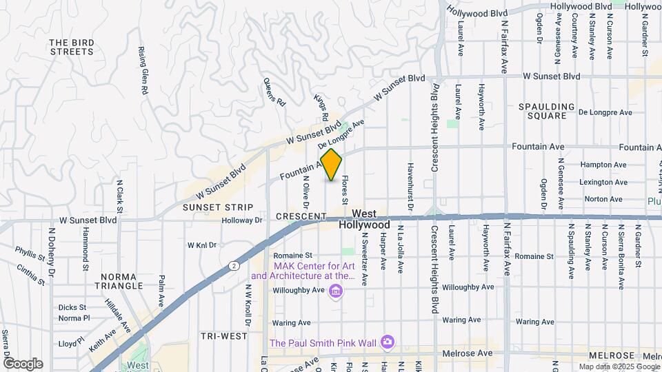 1226 N Kings Rd Map and Location Details