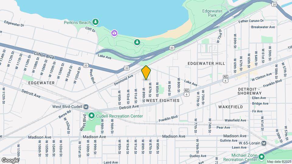1303 W 89th St, Unit 3rd floor Map and Location Details