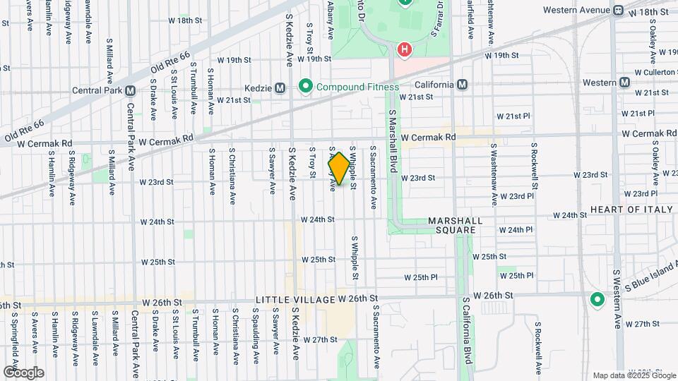 2313 S Albany Ave Map and Location Details