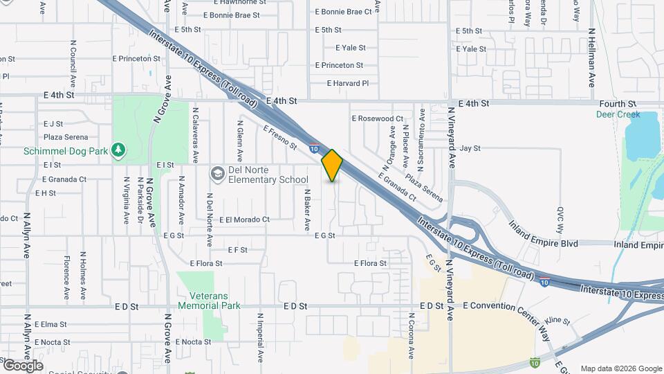 1625 E G St Map and Location Details