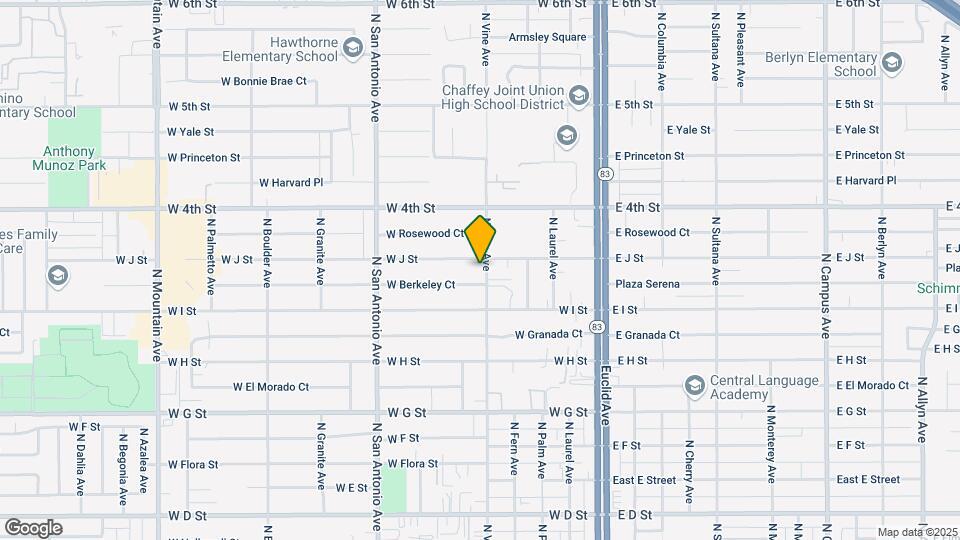 Vine Ave Mapa y Detalles de la Ubicación