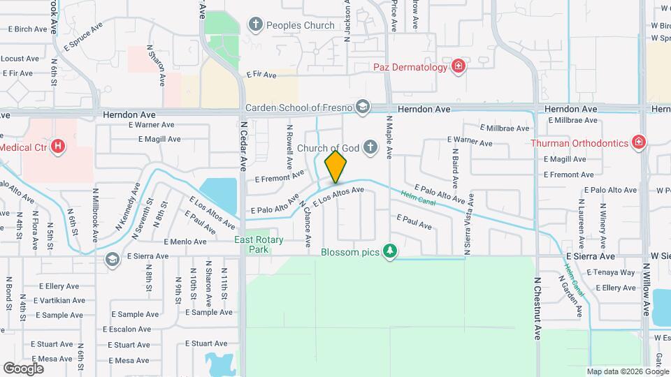 2304 E Los Altos Ave Map and Location Details