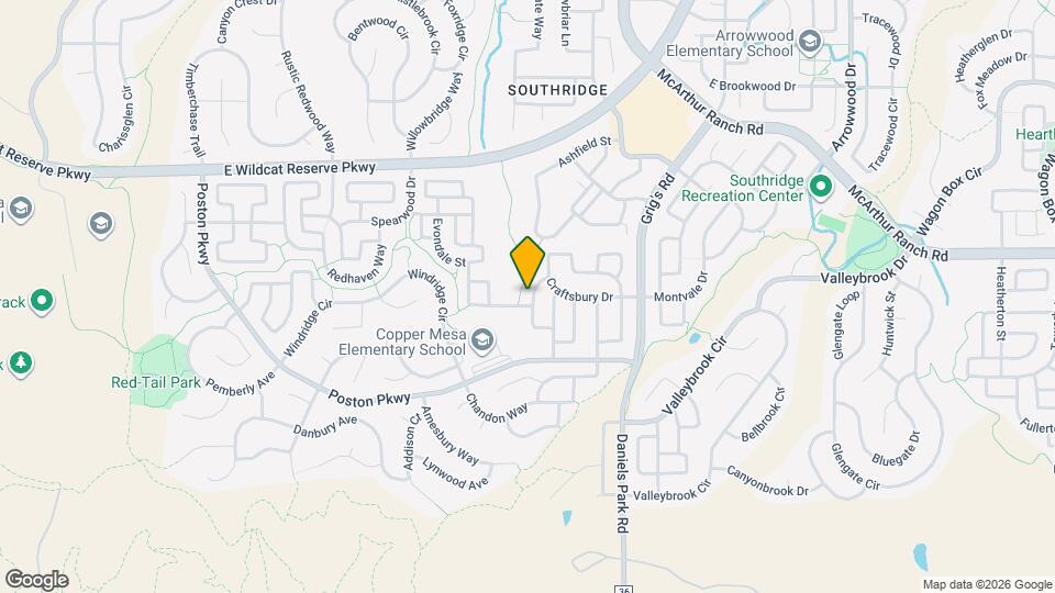 10765 Cedar Brook Ln Map and Location Details