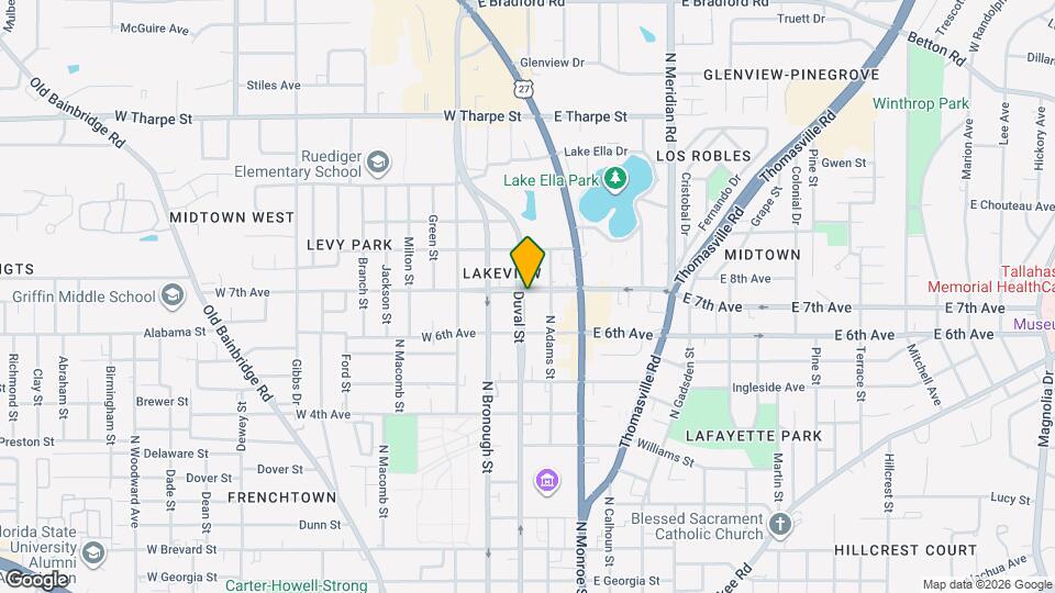 1333 N Duval St Map and Location Details