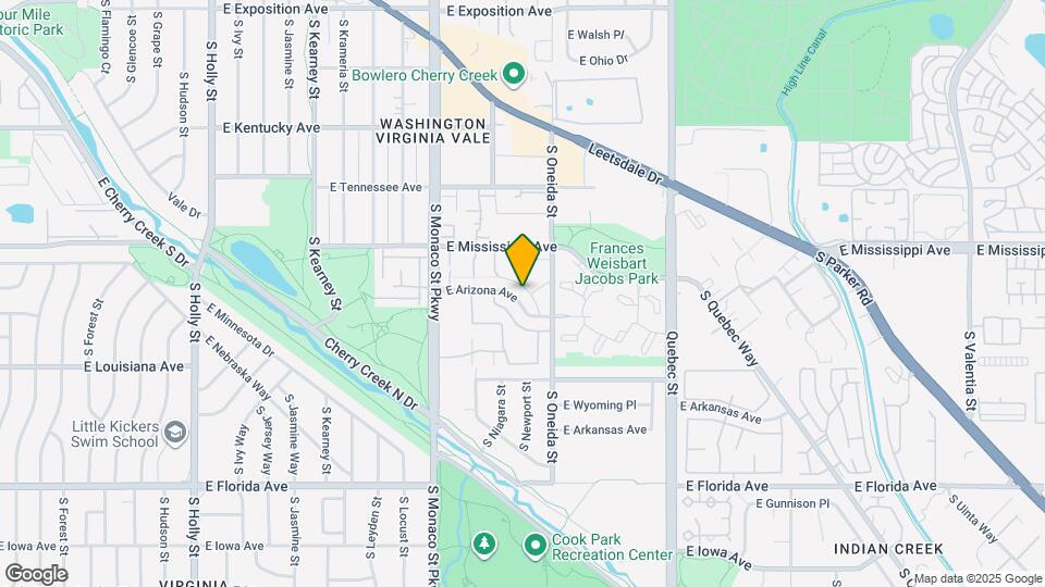 6825 E Arizona Ave Mapa y Detalles de la Ubicación