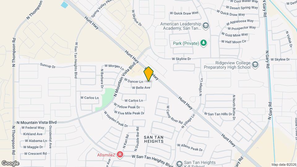 2993 W Dancer Ln Map and Location Details