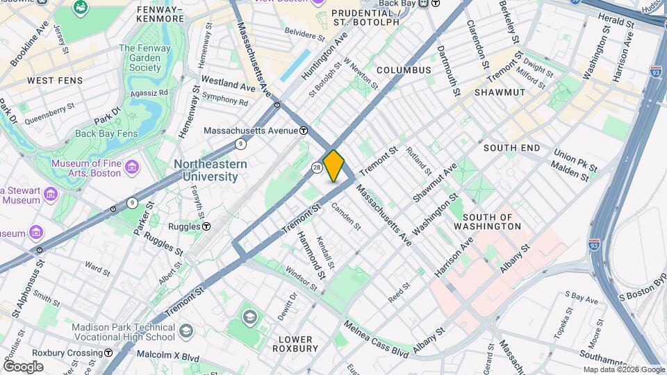 801 Tremont St Map and Location Details