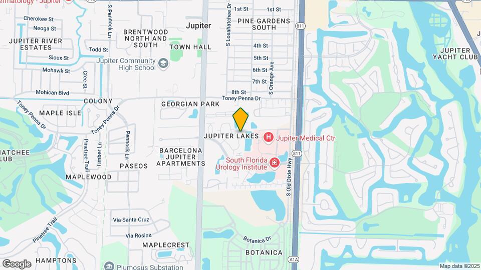 Jupiter Lakes Villas Map and Location Details