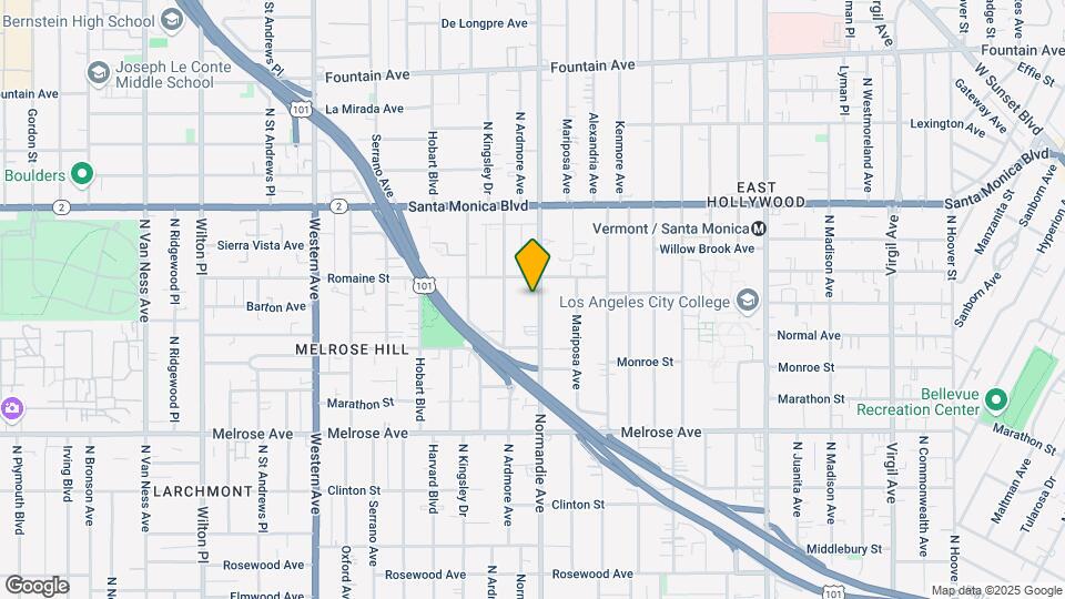 953 Normandie Ave Map and Location Details