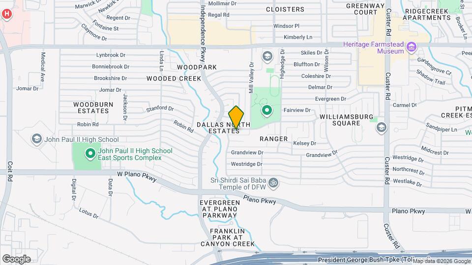 2716 Glencliff Dr Map and Location Details