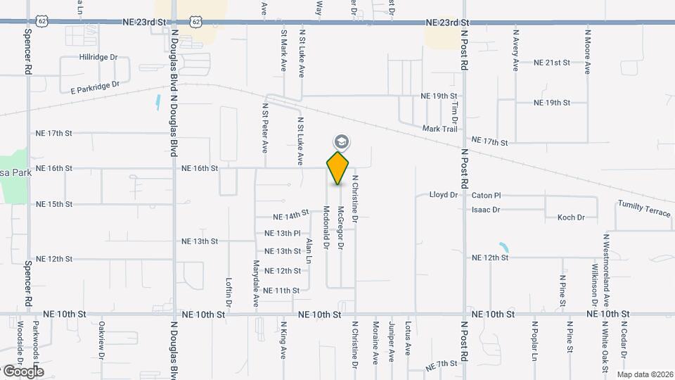 1525 McGregor Dr Map and Location Details