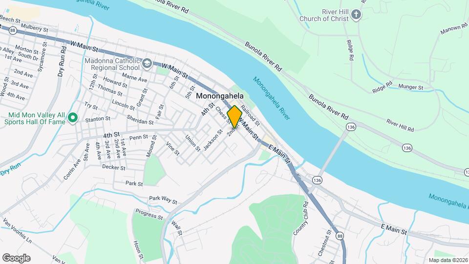 303 2nd St, Unit 303 2nd st monongahela pa 15063 Map and Location Details