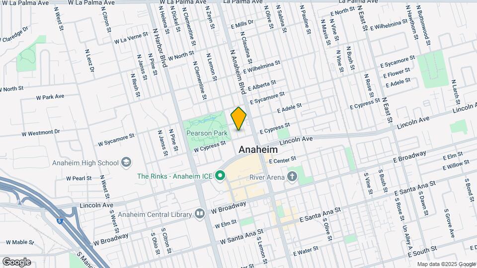 127 W Cypress St Mapa y Detalles de la Ubicación