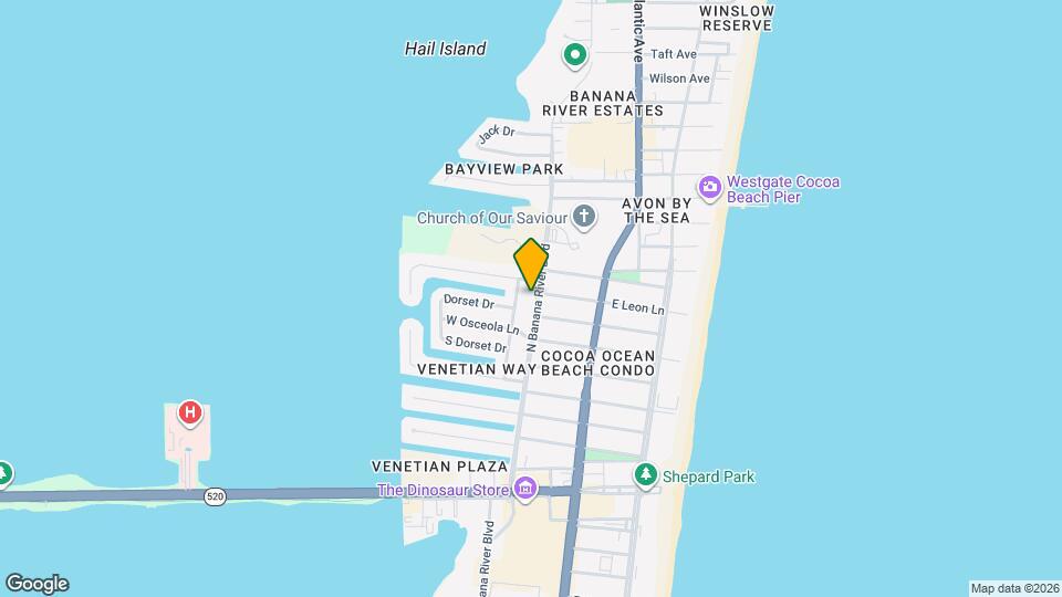 4841 N Banana River Blvd Map and Location Details