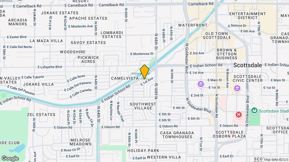 6706 E 1st Ave Map and Location Details