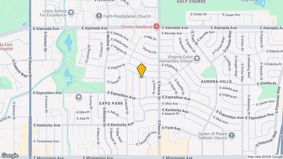 628 S Oswego Ct Map and Location Details