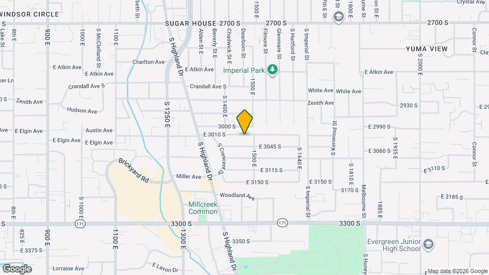 1476 E 3010 S Map and Location Details