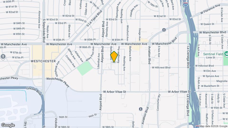 8730 Belford Ave, Unit 8730 Map and Location Details