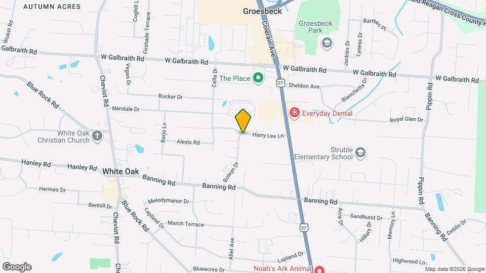 7598 Boleyn Dr Map and Location Details