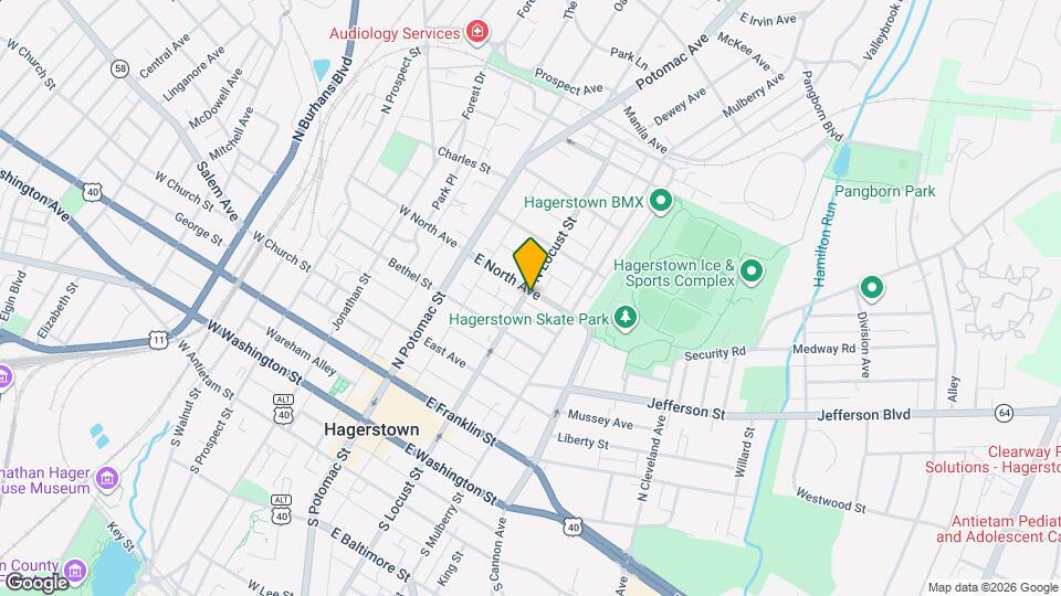 105 E North Ave Map and Location Details