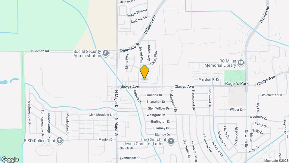 1512 Bryant Way Mapa y Detalles de la Ubicación