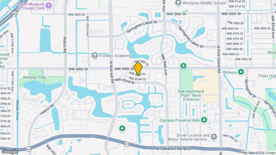 9703 NW 42nd Ct Map and Location Details