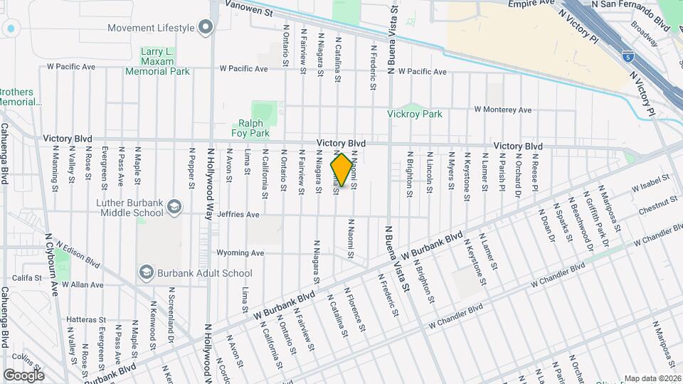 1432 N Catalina St Map and Location Details