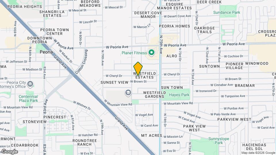 7625 W Cheryl Dr Mapa y Detalles de la Ubicación
