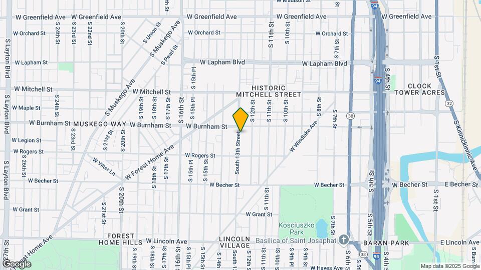 1924 S 13th St Map and Location Details