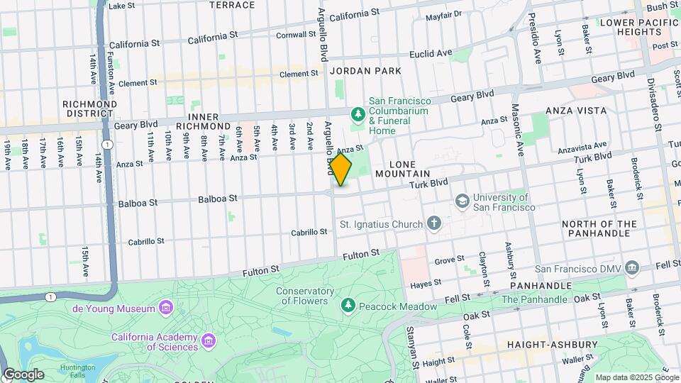 3164 Turk St Mapa y Detalles de la Ubicación