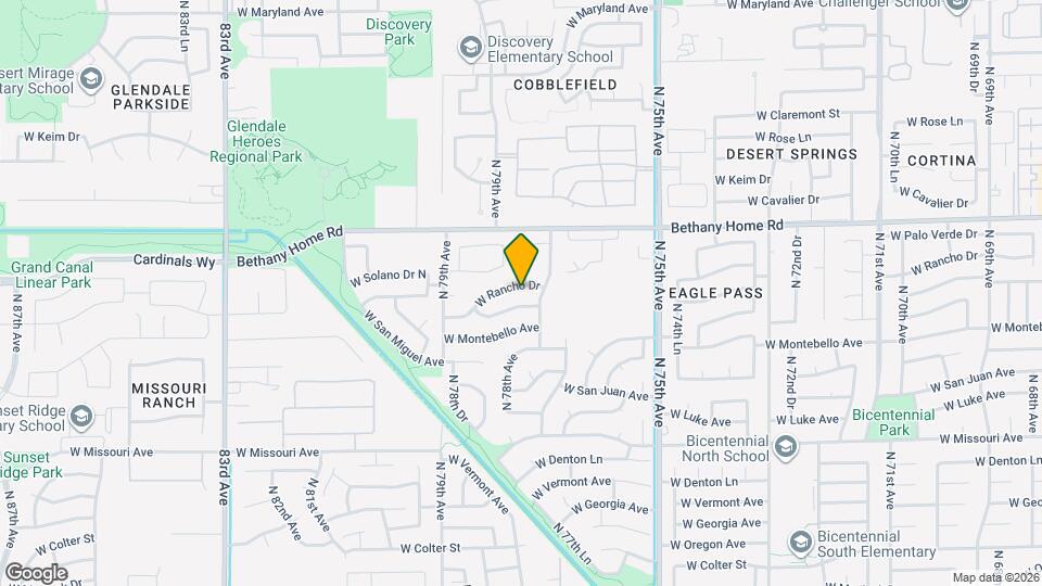 7721 W Rancho Dr Map and Location Details