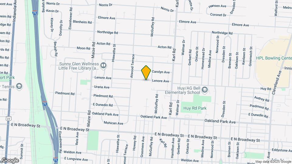 1225 Lenore Ave Map and Location Details