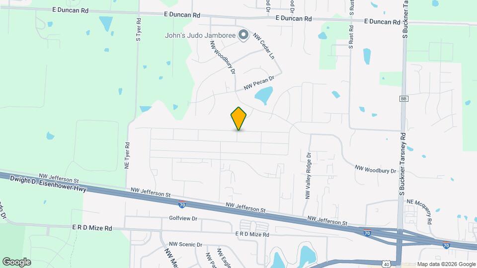 1108 NW Hilltop Ln Map and Location Details