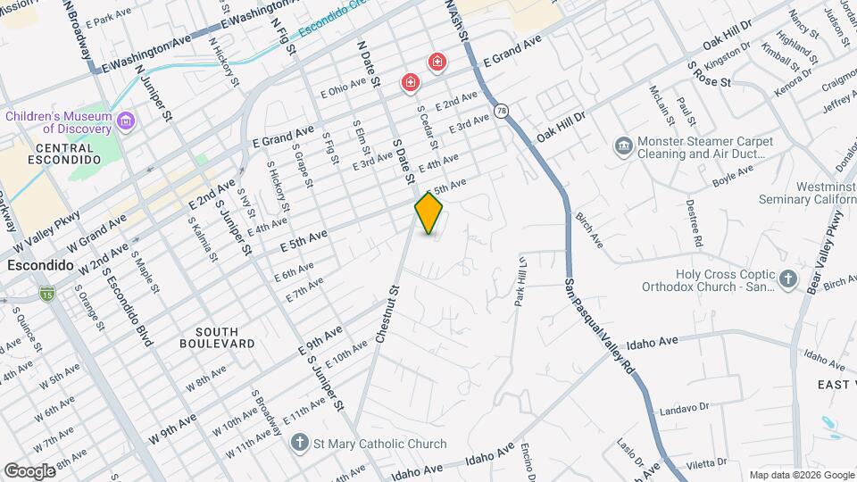 939 E 7th Ave Map and Location Details