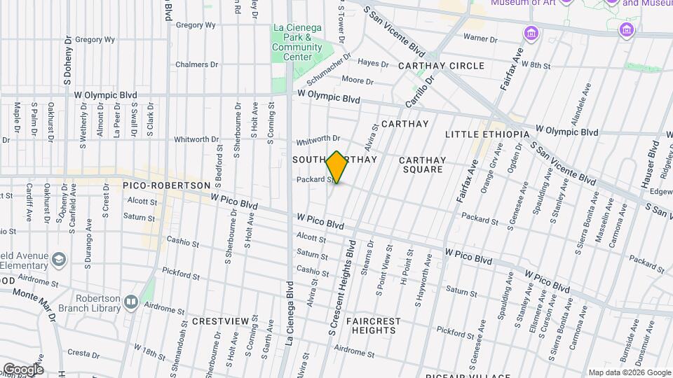 1212 S La Jolla Ave Map and Location Details